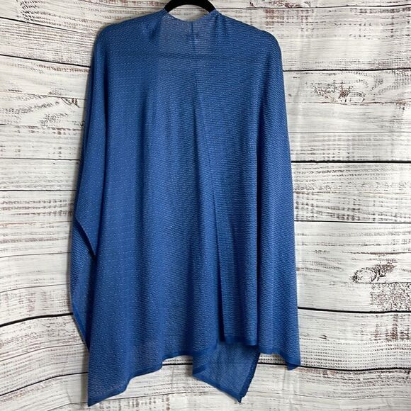 Echo Design Open Cardigan womens One Size light Beach Duster Travel blue NWT - Picture 6 of 9